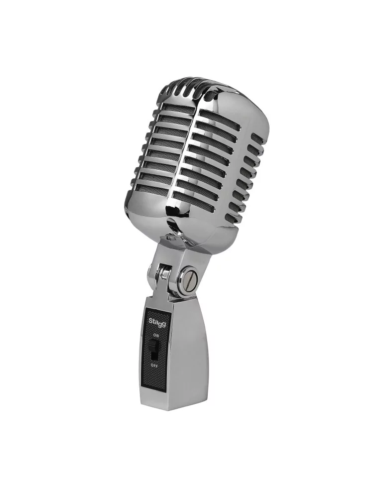  STAGG SDM100 CR Micrófono dinámico cardioide de estilo vintage, modelo profesional, cartucho DC04|MusicGoodDeal 