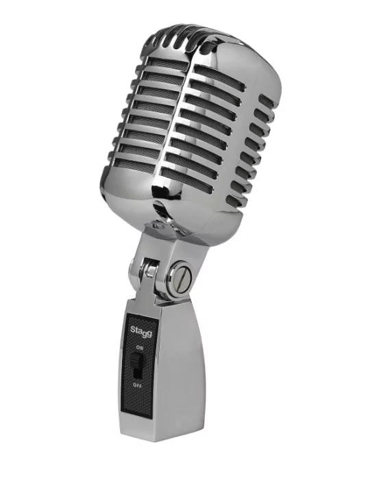  STAGG SDM100 CR Micrófono dinámico cardioide de estilo vintage, modelo profesional, cartucho DC04|MusicGoodDeal 