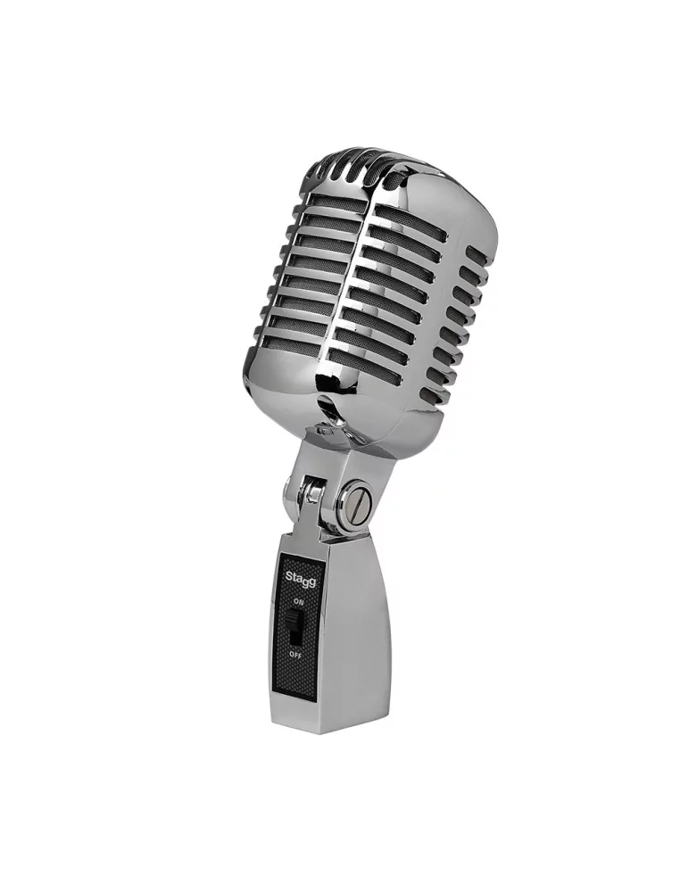  STAGG SDM100 CR Micrófono dinámico cardioide de estilo vintage, modelo profesional, cartucho DC04|MusicGoodDeal 