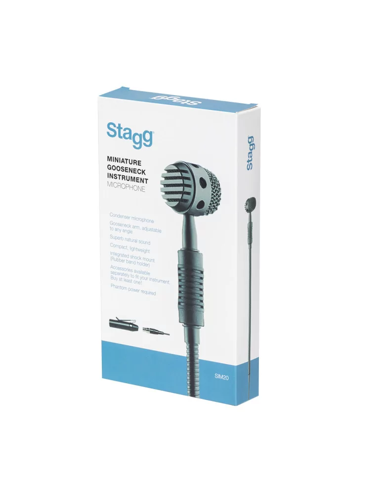  STAGG SIM20 Miniatur Schwanenhals- Instrumentenmikrofon|MusicGoodDeal 