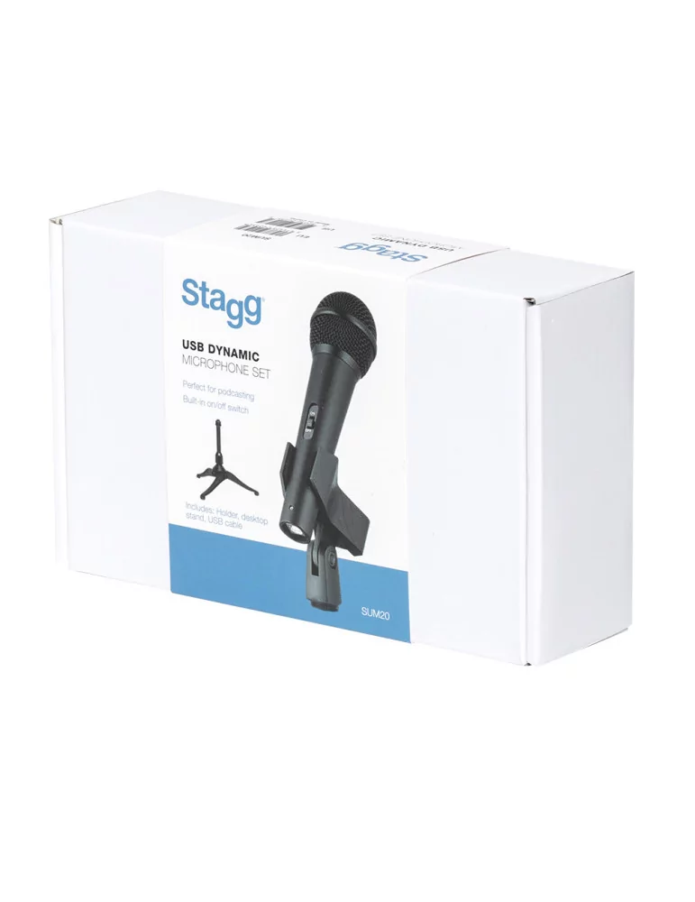  STAGG SUM20 Paquete de micrófono dinámico USB|MusicGoodDeal 
