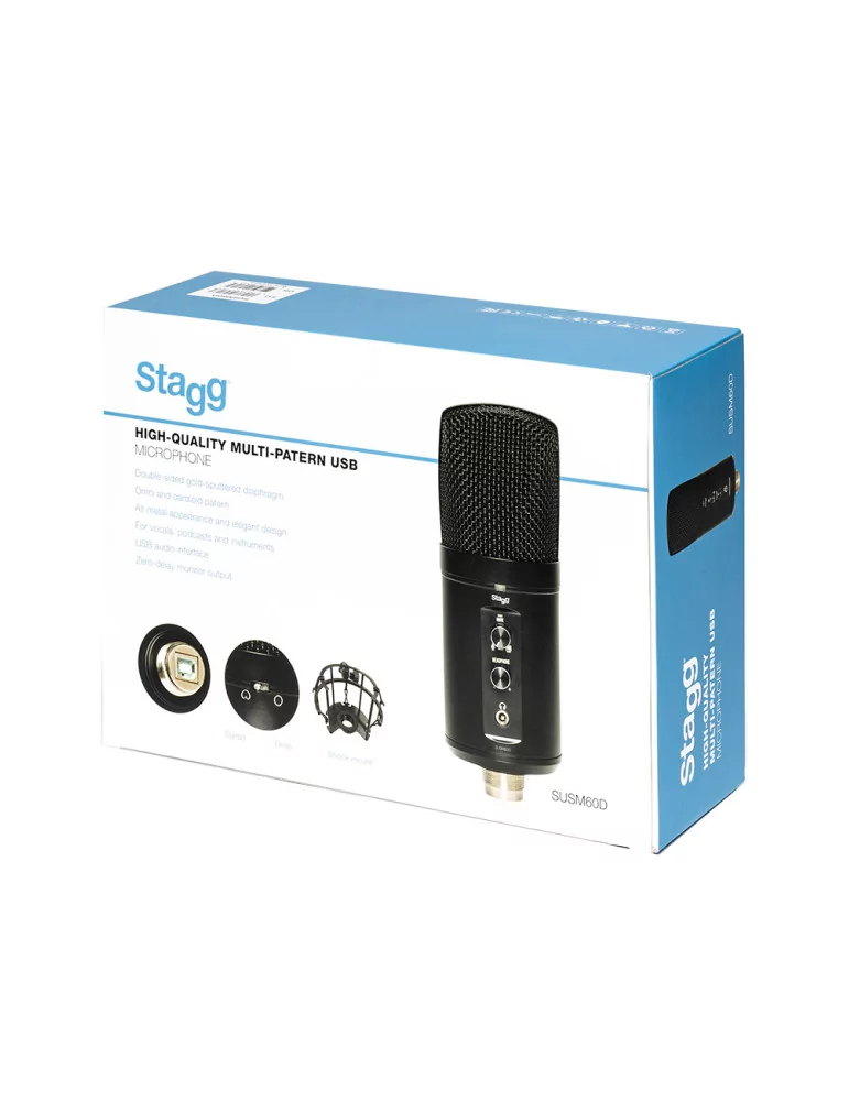  STAGG SUSM60D Cardioid USB microphone, metal finish|MusicGoodDeal 