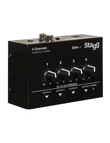  STAGG SHA-4 EU 4 CHANNEL STEREO HEADPHONE AMP|MusicGoodDeal  2