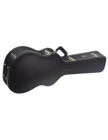  STAGG GCX-W BK Vintage-Stil Serie Schwarz Tweed Deluxe Hartschalenkoffer für Western / Dreadnought Gitarre|MusicGoodDeal 