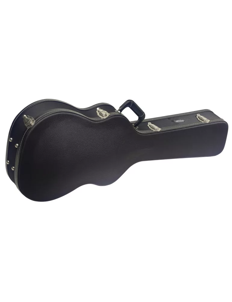  STAGG GCX-W BK Vintage-Stil Serie Schwarz Tweed Deluxe Hartschalenkoffer für Western / Dreadnought Gitarre|MusicGoodDeal 