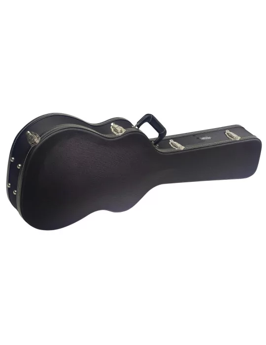  STAGG GCX-W BK Vintage-Stil Serie Schwarz Tweed Deluxe Hartschalenkoffer für Western / Dreadnought Gitarre|MusicGoodDeal 