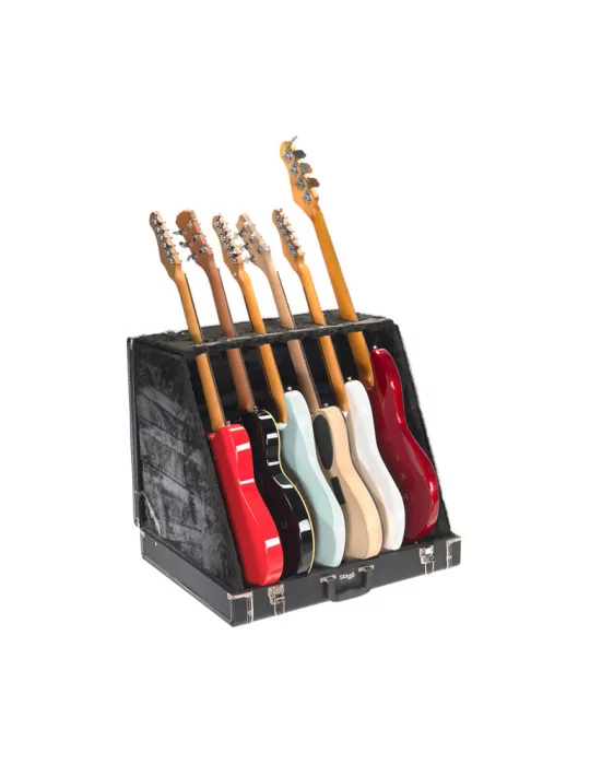  STAGG GDC-6 Universal guitar stand case for 6 electric or 3 acoustic guitars|MusicGoodDeal 