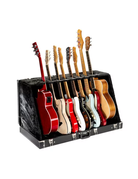  STAGG GDC-8 Vitrina universal para 4 guitarras acústicas u 8 eléctricas|MusicGoodDeal 