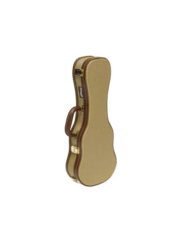  STAGG GCX-UKS GD Vintage-Style Serie Gold Tweed Deluxe Hartschalenkoffer für Sopran Ukulele|MusicGoodDeal 