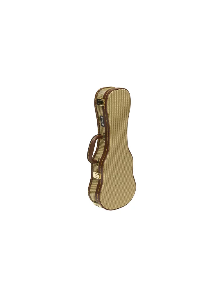  STAGG GCX-UKS GD Vintage-Style Serie Gold Tweed Deluxe Hartschalenkoffer für Sopran Ukulele|MusicGoodDeal 