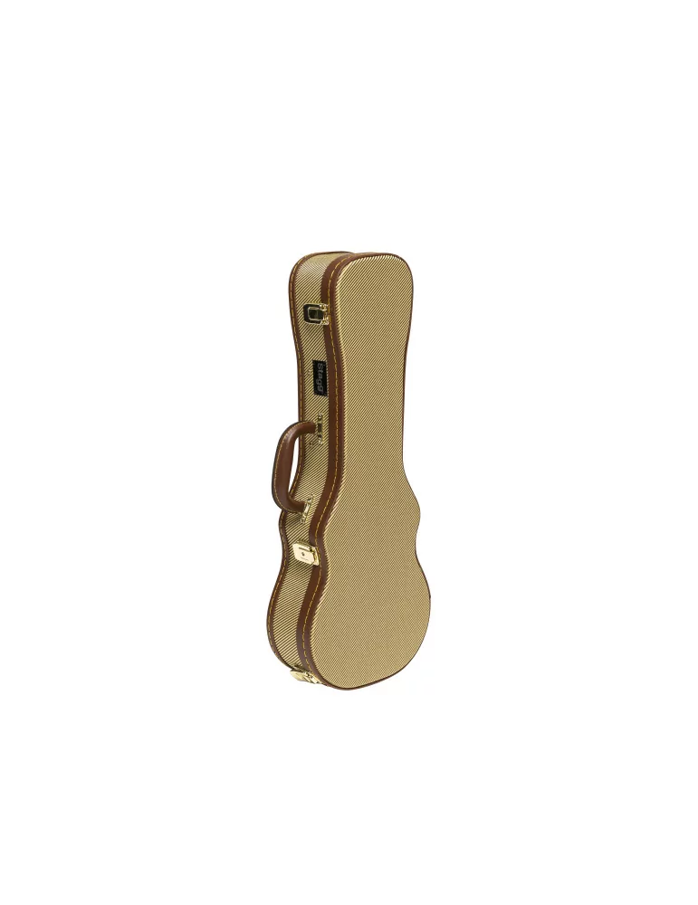  STAGG GCX-UKC GD Vintage-Style Serie Gold Tweed Deluxe Hartschalenkoffer für Konzert Ukulele|MusicGoodDeal 