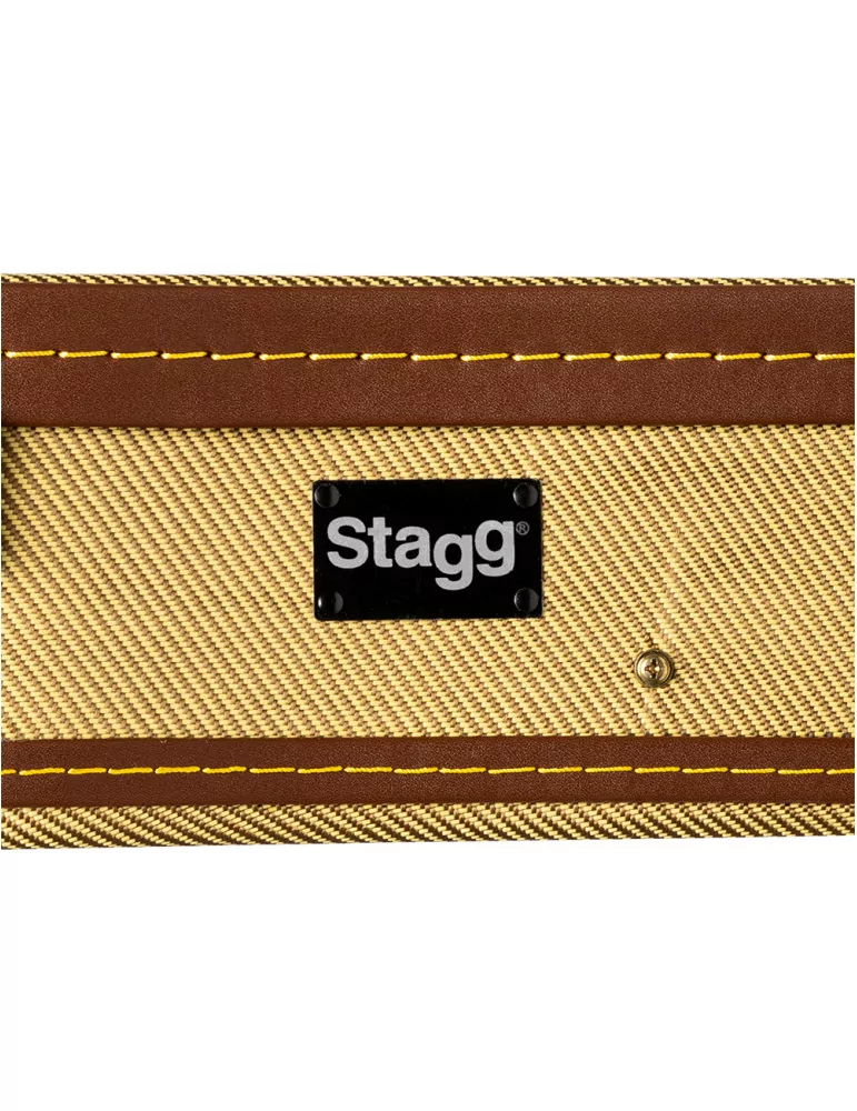  STAGG GCX-UKC GD Vintage-Style Serie Gold Tweed Deluxe Hartschalenkoffer für Konzert Ukulele|MusicGoodDeal 