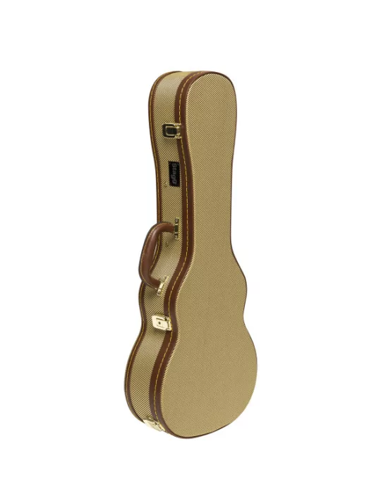  STAGG GCX-UKT GD Vintage-Style Serie Gold Tweed Deluxe Hartschalenkoffer für Tenor Ukulele|MusicGoodDeal 
