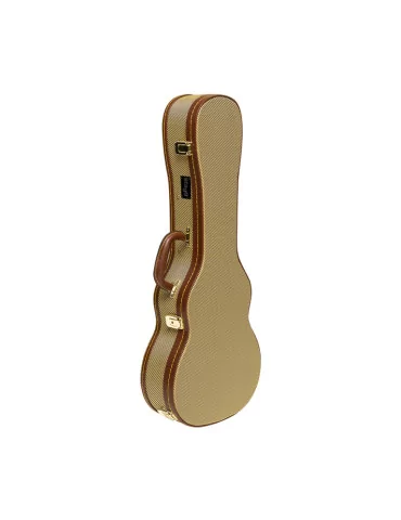  STAGG GCX-UKT GD Vintage-Style Serie Gold Tweed Deluxe Hartschalenkoffer für Tenor Ukulele|MusicGoodDeal  2