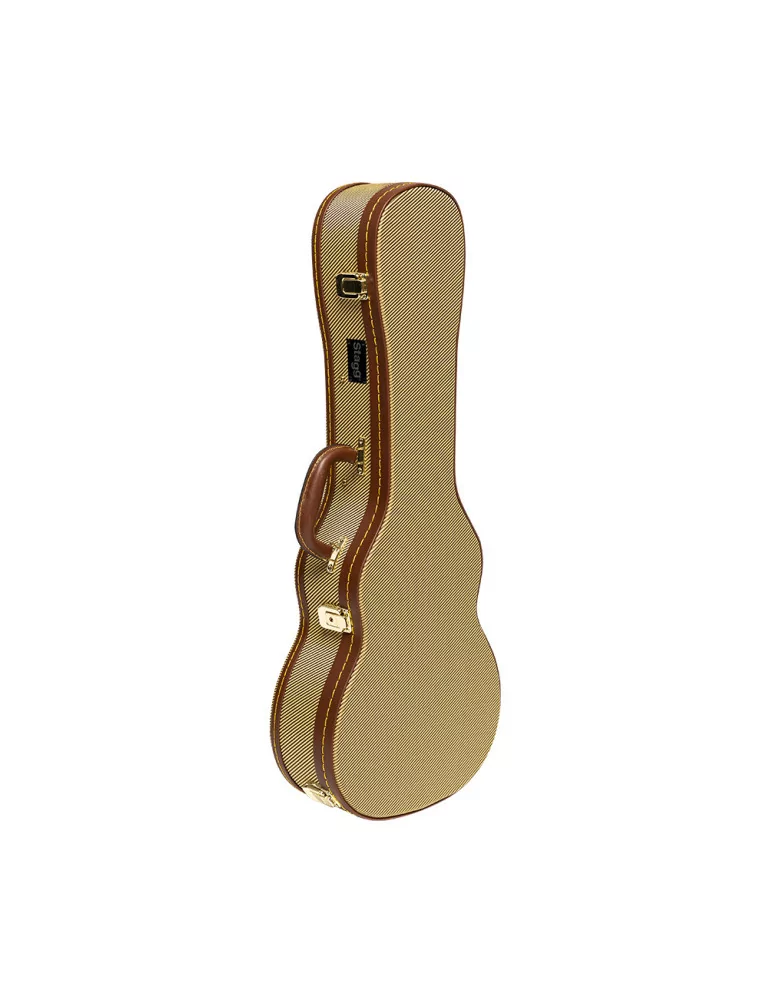  STAGG GCX-UKT GD Vintage-Style Serie Gold Tweed Deluxe Hartschalenkoffer für Tenor Ukulele|MusicGoodDeal 