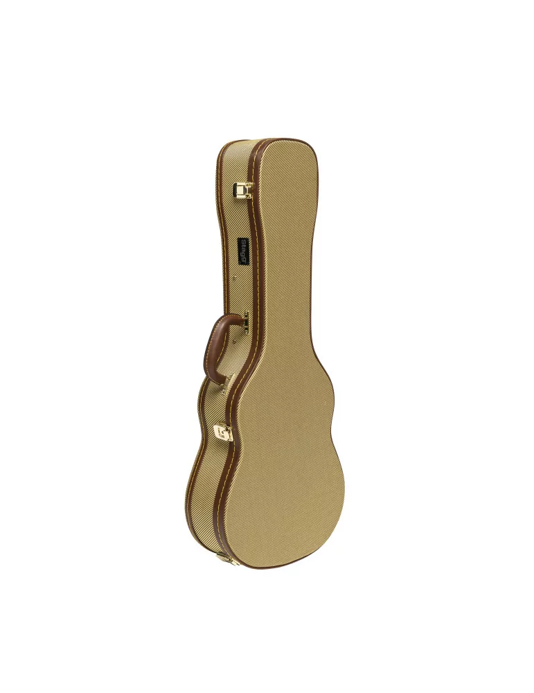  STAGG GCX-UKB GD Vintage-Style Serie Gold Tweed Deluxe Hartschalenkoffer für Bariton Ukulele|MusicGoodDeal 