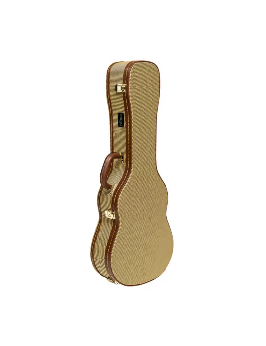  STAGG GCX-UKB GD Vintage-Style Serie Gold Tweed Deluxe Hartschalenkoffer für Bariton Ukulele|MusicGoodDeal 