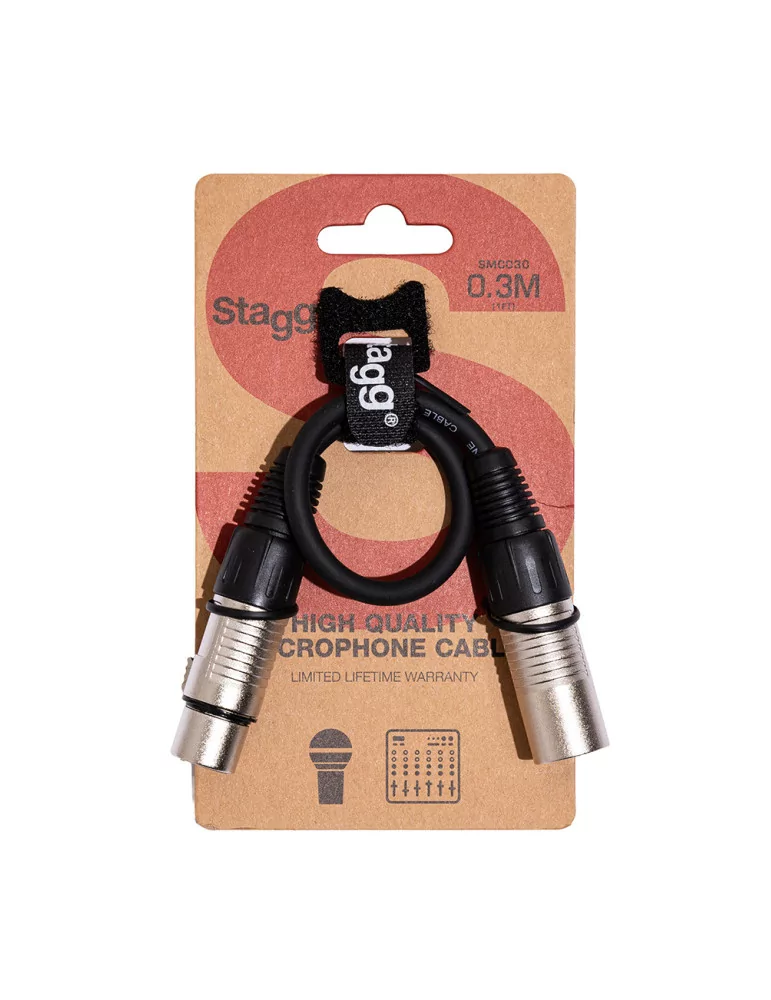  STAGG SMC030 Mikrofonkabel XLR/XLR (m/f) 30 cm|MusicGoodDeal 