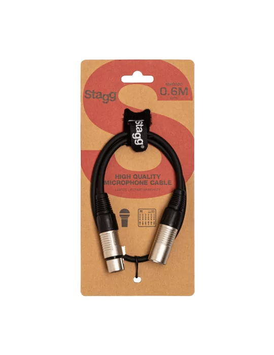  STAGG SMC060 Microphone cable, XLR/XLR (m/f), 60 cm (2")|MusicGoodDeal 