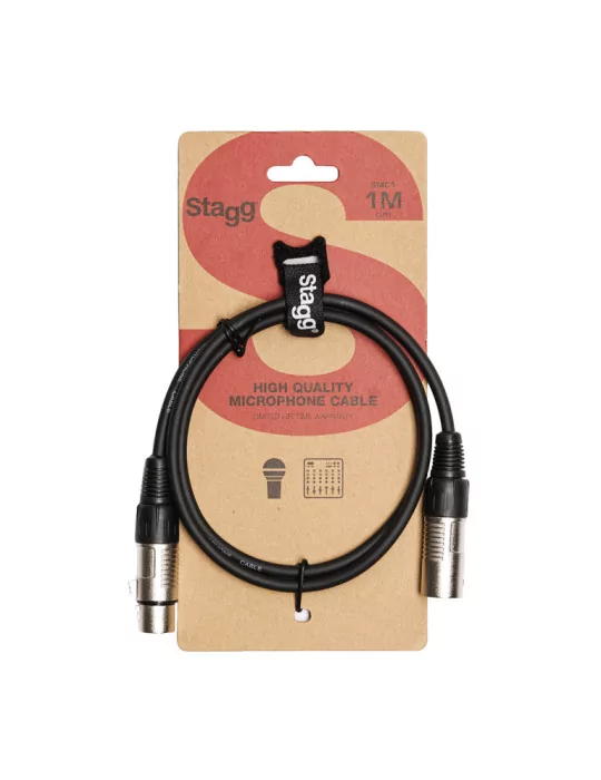  STAGG SMC1 Mikrofonkabel XLR/XLR (m/f) 1 m|MusicGoodDeal 