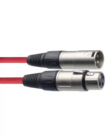  STAGG SMC3 CRD Microphone cable, XLR/XLR (m/f), 3 m (10'), red|MusicGoodDeal 