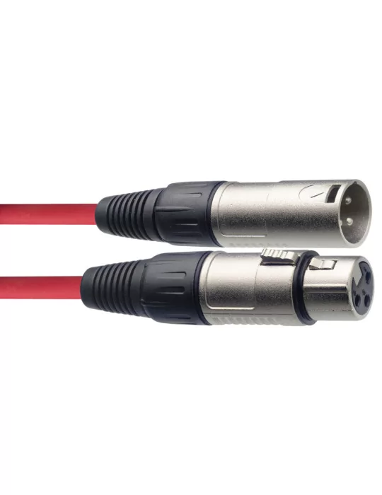  STAGG SMC3 CRD Microphone cable, XLR/XLR (m/f), 3 m (10'), red|MusicGoodDeal 