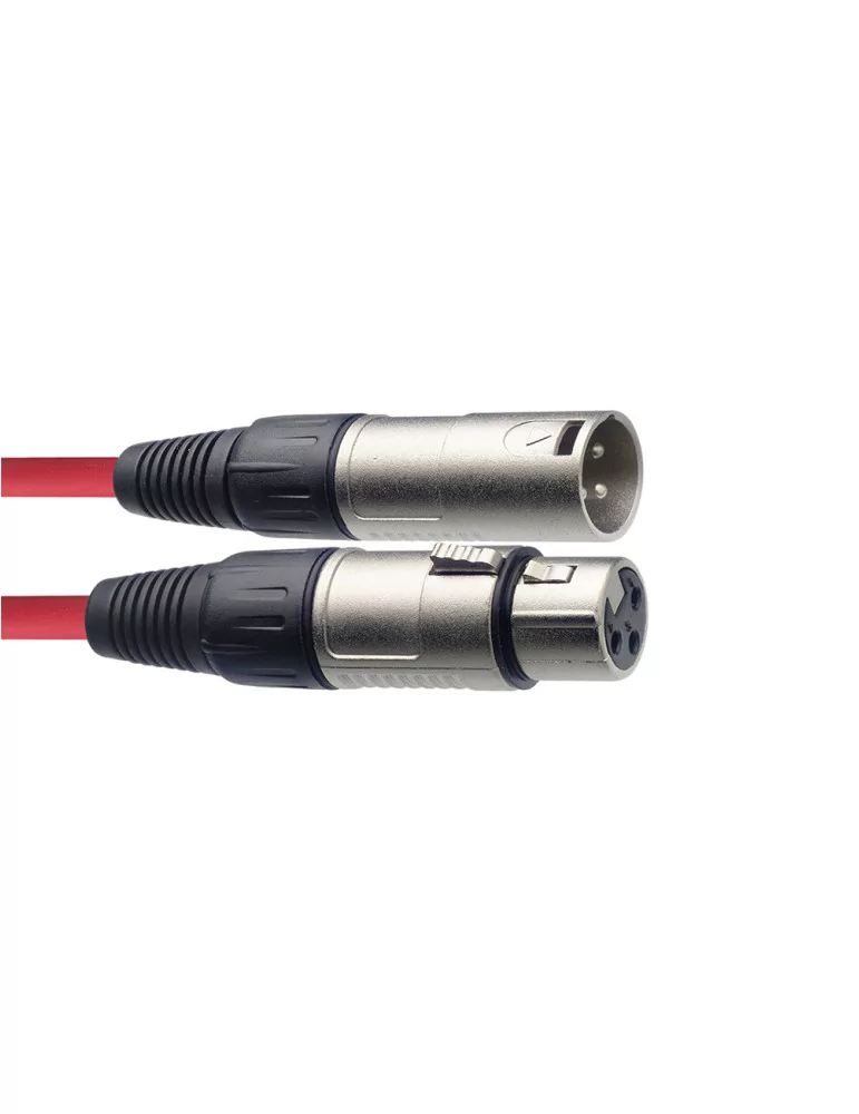  STAGG SMC3 CRD Microphone cable, XLR/XLR (m/f), 3 m (10'), red|MusicGoodDeal 