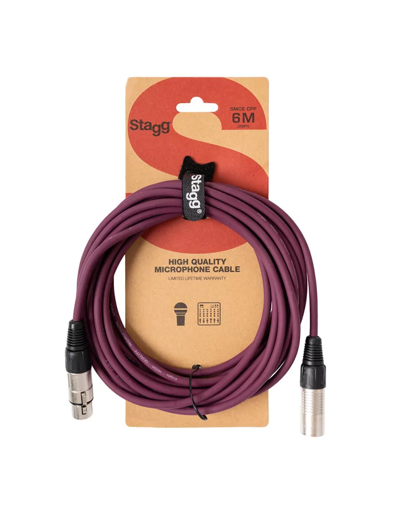  STAGG SMC6 CPP Mikrofonkabel XLR/XLR (m/f) 6 m violett|MusicGoodDeal 