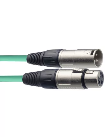  STAGG SMC10 CGR Cable de micrófono XLR / XLR (m / f), 10 m, verde|MusicGoodDeal 
