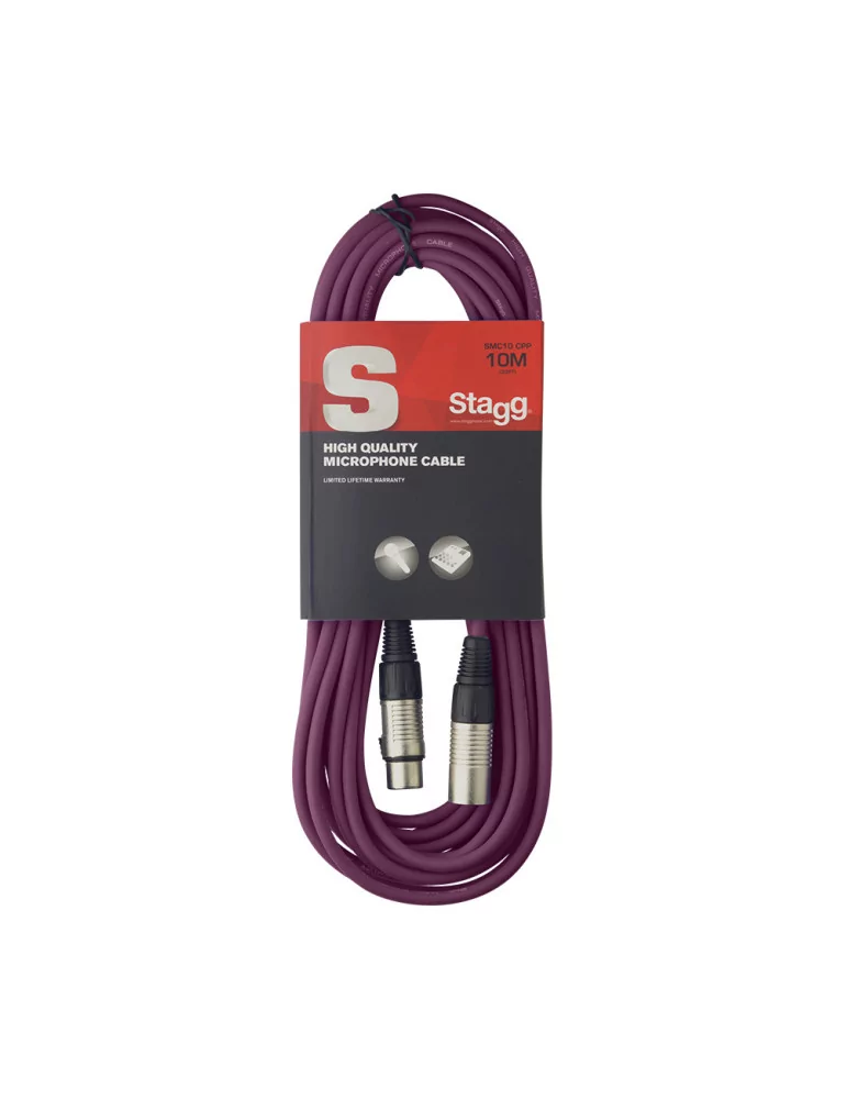  STAGG SMC10 CPP Mikrofonkabel XLR/XLR (m/f) 10 m violett|MusicGoodDeal 