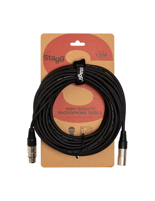  STAGG SMC15 Microphone cable, XLR/XLR (m/f), 15 m (60')|MusicGoodDeal 