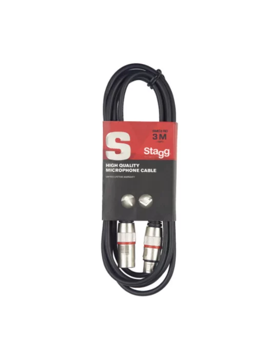  STAGG SMC1 RD Mikrofonkabel XLR/XLR (m/f) 1 m (3') Ring Rot|MusicGoodDeal 