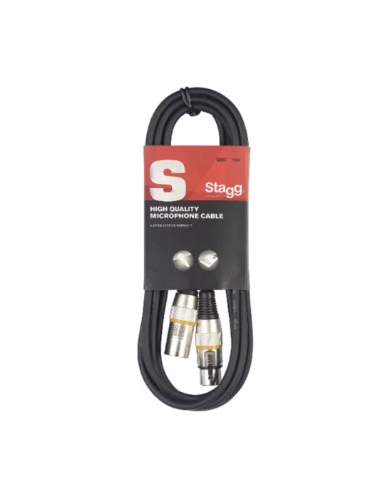  STAGG SMC1 YW Microphone cable, XLR/XLR (m/f), 1 m (3'), yellow ring|MusicGoodDeal 