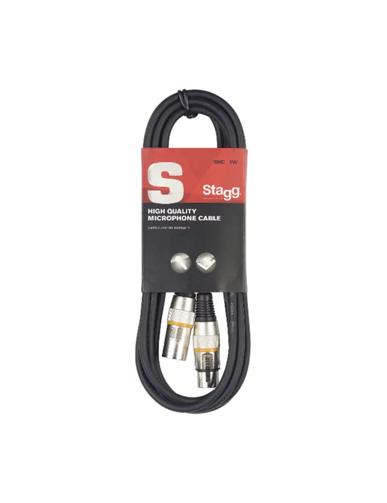  STAGG SMC6 YW Microphone cable, XLR/XLR (m/f), 6 m (20'), yellow ring|MusicGoodDeal 