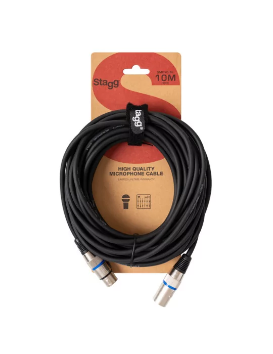  STAGG SMC10 BL Microphone cable, XLR/XLR (m/f), 10 m (33'), blue ring|MusicGoodDeal 