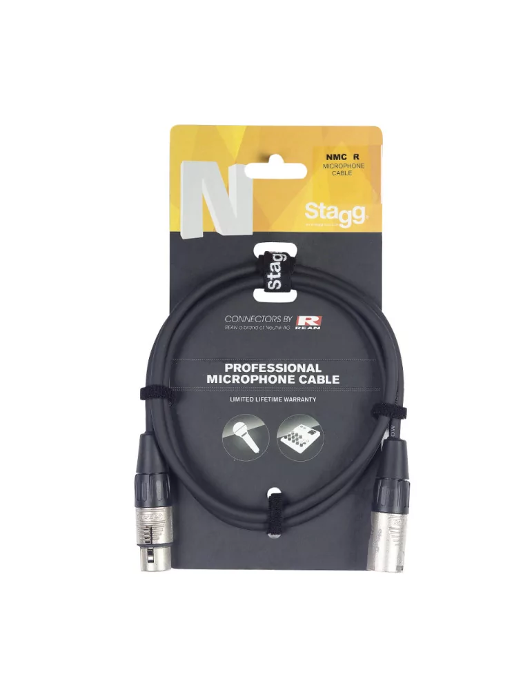  STAGG NMC1R Cable de micrófono XLR / XLR (m / f), 1 m, serie N|MusicGoodDeal 