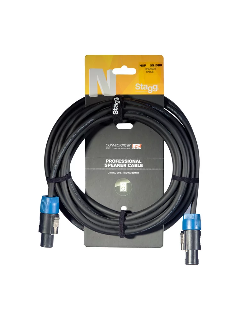  STAGG NSP3SS15BR Speaker cable, SPK/SPK (m/m), 3 m (10')|MusicGoodDeal 