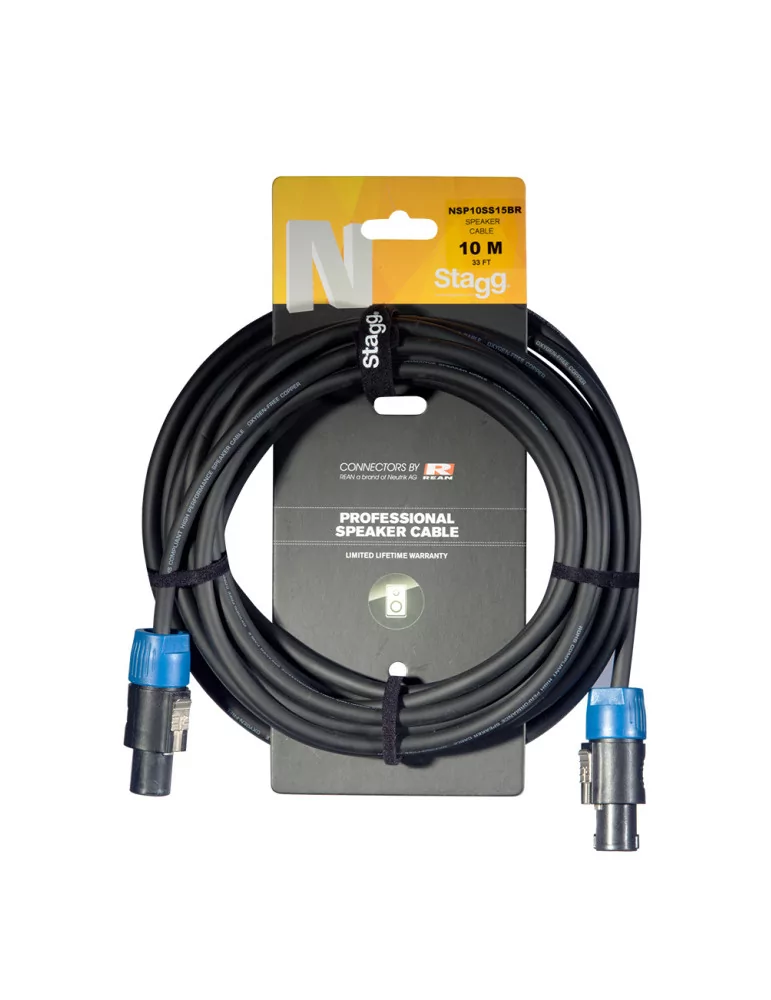  STAGG NSP10SS15BR Speaker cable, SPK/SPK (m/m), 10 m (33')|MusicGoodDeal 