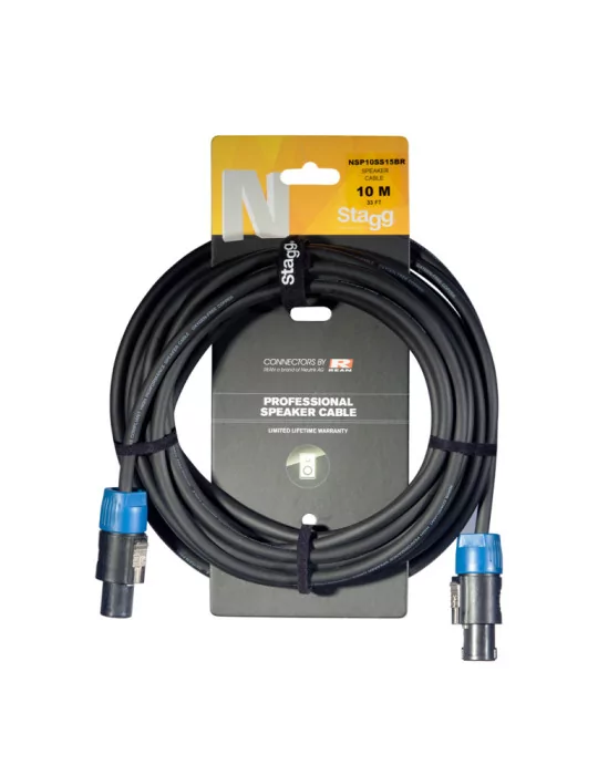  STAGG NSP10SS15BR Speaker cable, SPK/SPK (m/m), 10 m (33')|MusicGoodDeal 