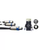  STAGG XYC1-SF2SM25C X-Series SpeakON Splitter - 4-pin SpeakON F / 2x 4-pin Speak|MusicGoodDeal 