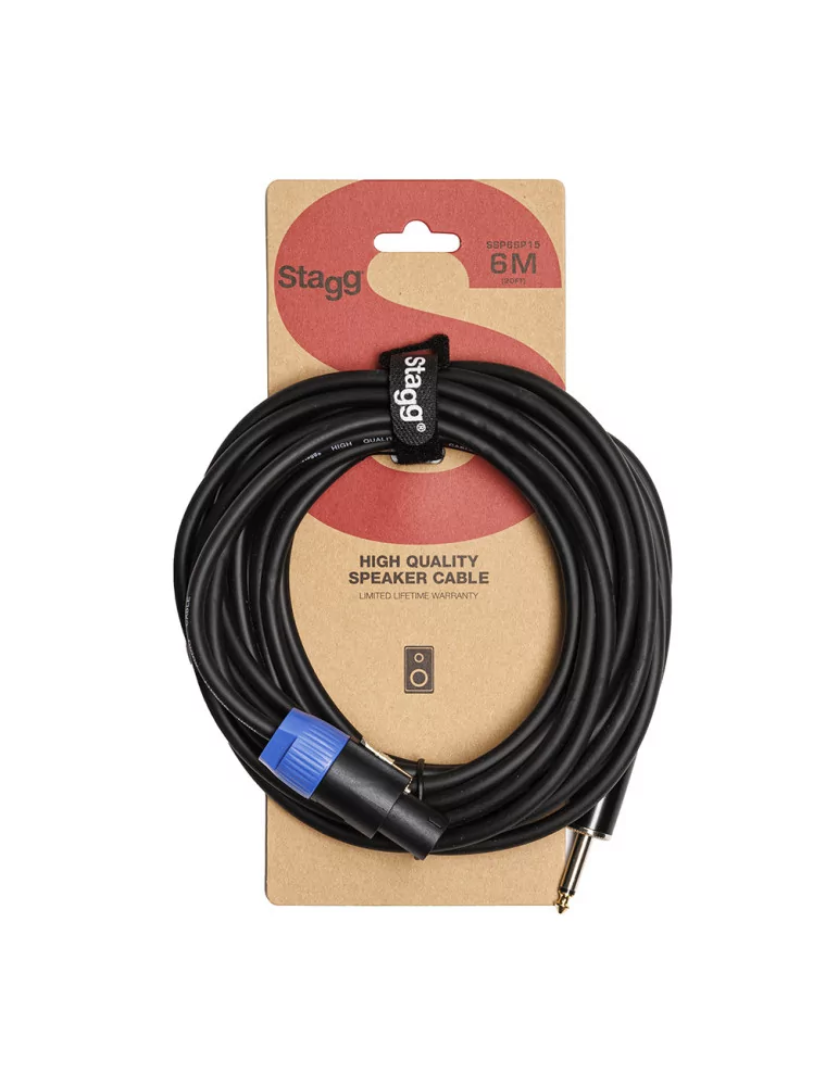  STAGG SSP6SP15 Speaker cable, SPK/jack, 6 m (20')|MusicGoodDeal 
