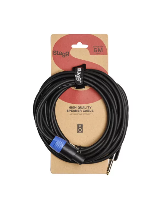  STAGG SSP6SP15 Speaker cable, SPK/jack, 6 m (20')|MusicGoodDeal 