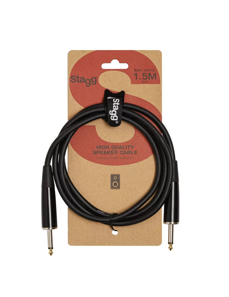  STAGG SSP1,5PP15 Speaker cable, jack/jack, 1.5 m (5")|MusicGoodDeal 