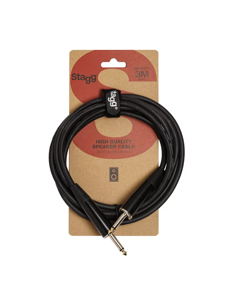  STAGG SSP3PP15 Speaker cable, jack/jack, 3 m (10")|MusicGoodDeal 