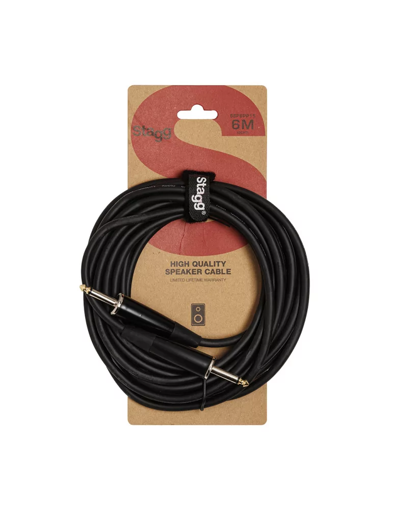  STAGG SSP6PP15 Speaker cable, jack/jack, 6 m (20")|MusicGoodDeal 