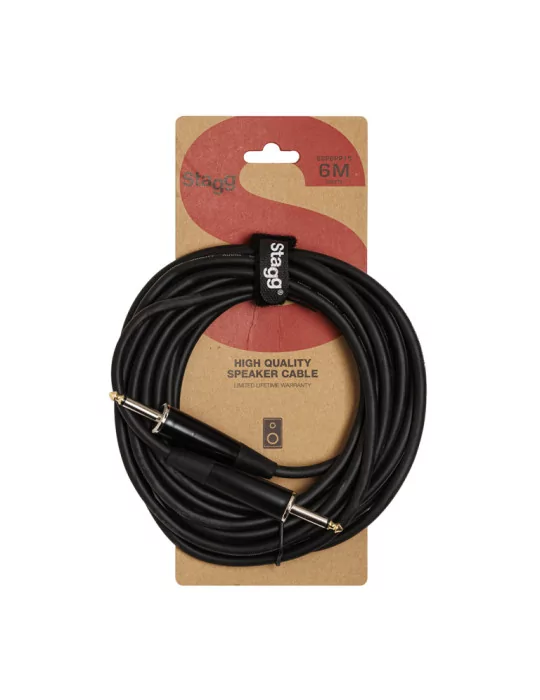  STAGG SSP6PP15 Speaker cable, jack/jack, 6 m (20")|MusicGoodDeal 