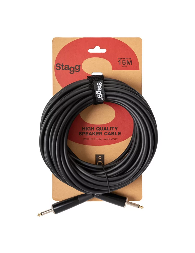  STAGG SSP15PP15 Speaker cable, jack/jack, 15 m (50")|MusicGoodDeal 
