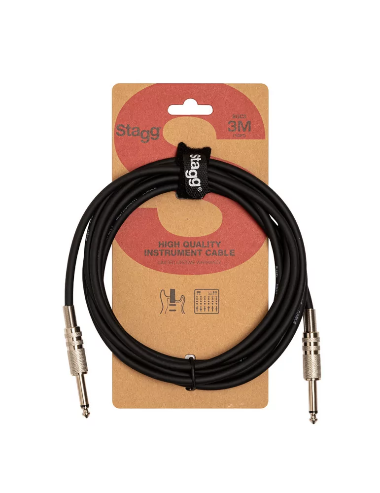  STAGG SGC3 Instrument cable, jack/jack (m/m), 3 m (10"), S-series|MusicGoodDeal 