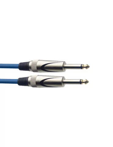  STAGG SGC3DL CBL Instrument cable, jack/jack (m/m), 3 m (10"), heavy-duty connectors, blue, S-series|MusicGoodDeal 