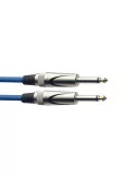  STAGG SGC3DL CBL Instrument cable, jack/jack (m/m), 3 m (10"), heavy-duty connectors, blue, S-series|MusicGoodDeal 
